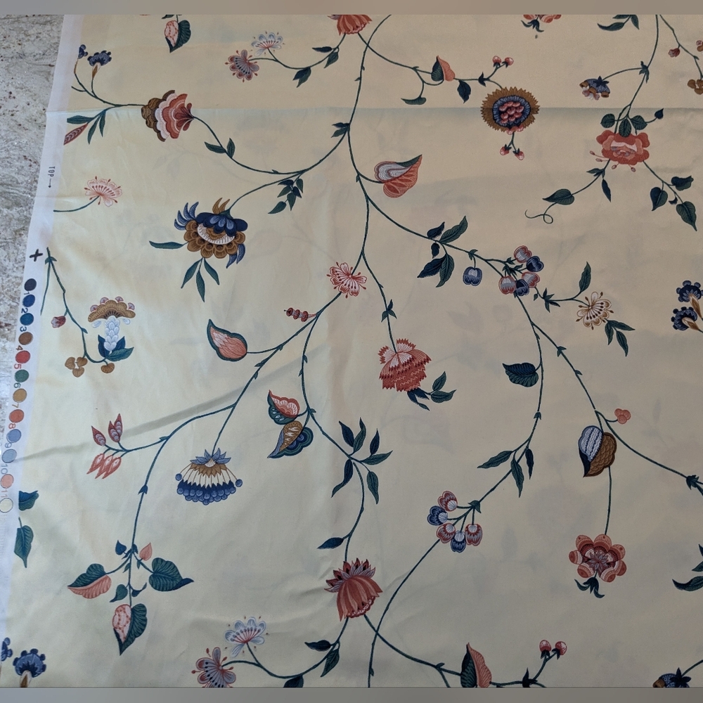 Schumacher Screen Print By The Yard Linyou Vine VTG Empress Of China Floral NEW